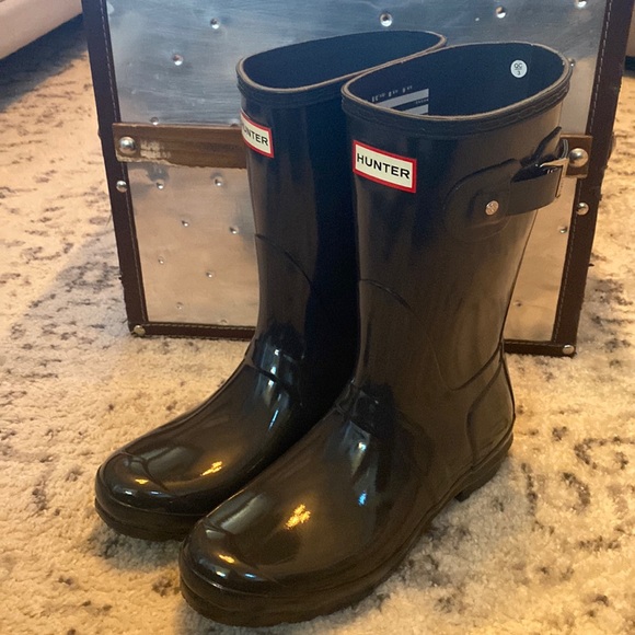 dark slate hunter rain boots